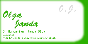 olga janda business card